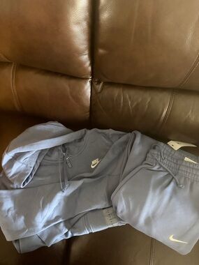Nike Lavender Zip Hoodie and Joggers Set 
Size: M
